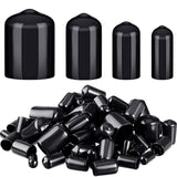 80 Pieces Rubber End Caps Flexible Bolt Covers Screw Caps Thread Protectors In 4 Sizes 1/4 To 3/4 Inch (Black)