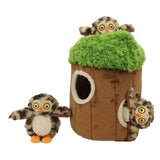 13ME 4 Pieces/Set Fun Burrow Dog Toy Creaking Soft Plush Animal Toy Press to Sound Dog Toy Pet Anxiety Relief Calming Aid Toy