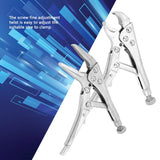 2Pcs Locking Pliers Ground Mouth Straight Jaw Lock Vise Grip Clamp Plier Set Hand Tools for family emergency maintenance