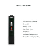 Water Quality Test Pen TDS Tester Water Quality Meter Backlight TDS Pen 0-9999PPM with Crystal Box