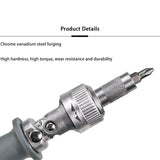 11 in 1 Screwdriver Set,Magnetic Ratchet Screwdriver with 180°, Two-Way Ratchet Screwdriver with Flat, Tri-Point, Torx