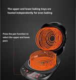 220V Household Electric Crepe Maker Non-Stick Pancake Baking Pan Automatic Multi Cooker Frying Pan 2 Side Fast Heating