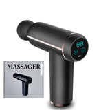 IKeRiShair LCD Display Massage Gun Percussion Pistol Massager For Body Neck Deep Tissue Muscle Relaxation Gout Pain Relief