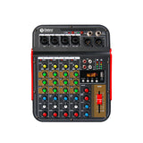 Professional Stereo 6 Channel 48V Audio Mixer DJ Consoler With Phantom, Bluetooth , USB To PC Record Playback