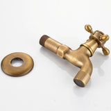 Retro Solid Brass Single Cold Faucet Mop Pool Faucet Wall Mounted Single Handle Brass Core Kitchen Sink Faucet Suitable