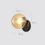 Nordic Led Wall Moon Lamp Iron Modern Decorative Stairs Led Light Home Bedside Round Glass Wall Lights Wood Applique Murale E27