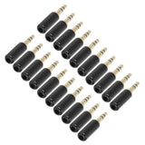 20pcs 3.5mm Headphone Audio Plug Dual‑Channel Stereo Audio Adapter for Headset Repair Replacement Stereo Headphone Audio Plug