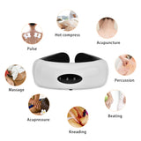 Electric Neck Massage Cervical Pain Relief Infrared Magnetic Therapy Acupoints Pulse Shoulder Body Neck Massager massageador