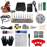Complete Tattoo Kit Tattoo Machines Gun With Ink Power Supply Tattoo Grips Body Art Tools Complete Tattoo Set Accessories