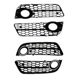 2X ABS Car Front Left &amp; Right Bumper Fog Light Lower Grille Cover for Audi A5 2008 2009 2010 2011