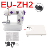 Sewing Machine Mini Portable Household Night Light Foot Pedal Straight Line Hand Table Two Thread Kit Electric To Sew Lock Stitc