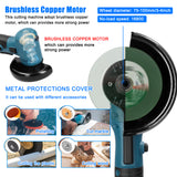 20V Cordless Brushless Handheld Portable Mini Angle Grinder Rechargeable 180° Rotation Angle Grinder Polishing Cutting Machine