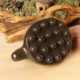 5A Natural Brown Bian-stone Multifunction Guasha Massage cone gua sha health care back massager dog free shipping