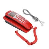 Mini Office Phone Caller ID Landline Phone Desktop Fixed Wired Phone Wall Mountable Phone with LCD Display for Home Office Hotel