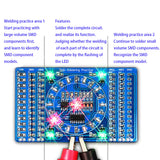 DIY electronic kit SMD components soldering practice board LED flshing light for electronic technology training