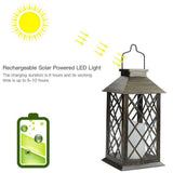 NB-4 Solar Lantern Hanging Lanterns Waterproof LED Flickering Flameless Candle Mission Outdoor Garden Decor Auto Sensing Lights