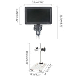 2021 latest 12MP DM9 HD 7 inch screen 1200x digital microscope industrial magnifier with wire control, suitable for iPhone iPad