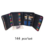 144PCS Color Pencil and Sketch Pencils Set for Drawing Art Tool Kit 72 Pcs Watercolor Metallic Oil Pencil Artist Art Supplies