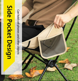Portable Moon Chairs Folding Backrest Fishing Chair Outdoor Camp Fishing Picnic BBQ Beach Chairs with Carry Bag Outdoor Stool