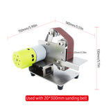 Belt Sander Electric Sanding Polishing Grinding Machine 7 Variable Speed with 10 Sanding Belts for Polishing Wood Acrylic Metal