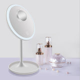 5X Makeup Mirror with 70 Light LEDs Cosmetic Mirror with Touch Dimmer Switch Battery Operated Stand for Tabletop Bathroom Travel