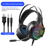 Gaming Headset Gamer 4D  Sound USB 3.5mm Wired RGB Light Game Headphones With Microphone For PC Laptop PS4 Gamer