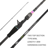 Kingdom KING II Spinning Rods Combo Casting Fishing Rod Reel Set 2 pc top section and 2 pc Power Lure Set Fishing Travel Rod