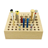 46 Holes 7/9/15mm Wooden Screwdriver Display Holder Tweezer Organizer For Watch Repair Tools Clock tool rack
