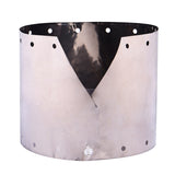 2 Pcs Portable Stove Windscreen Titanium Camping Stove Wind Shield Windshield for Outdoor Cooking Gas Stove L & M
