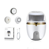2 In 1 Silicone Facial Cleanser Pore Cleansing Vibration Cleaning Brush Warm Imported Electric Face Massager Shrinkle Pores