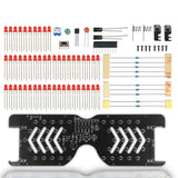 DIY electronic kit LED flashing cool sunglasses funny toy led soldering kit voice sensor KA2284 LED glasses toy