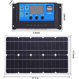 100W Solar Panel Kit 12V Battery Charger Controller for Caravan & Boat & Dual USB Solar Panel 10A Solar Controller