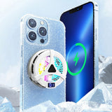 X36 Digital Display Mobile Phone Radiator 9v 15w Magnetic Suction Wireless Fast Charging Silent Semiconductor Cooler Cooling Fan