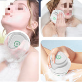 6 in 1 Electric Bath Brush Silicone Back Scrubber USB Rechargeable Rotating Shower Brush Spa Waterproof Body Cleaning Brush