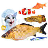 Fish Toy Cat Catnip 3D Simulation Fish Goldfish Red carp Kitten Toys Gift Pillowfish Interactive Cat Plush Toy Fish Pet Products