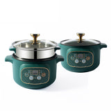 220V Multifunction Electric Soup Stew Noodle Cooking Pot Rice Cooker Egg Omelette Frying Pan Timer Mini Hotpot Food Steamer