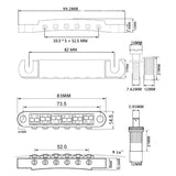 Electric Guitar Bridge and Tailpiece Set Electric Guitar Replacement Parts Bridge Tailpiece Bridge for Les Paul Guitar
