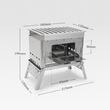 Outdoor Camping Detachable Stoves Portable Stainless Steel Furnace Multifunctional Picnic BBQ Cooking Accessory Firewood Furnace