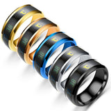 Smart Temperature Ring Fashion Stainless Steel Intelligent Temperature Sensor Rings Thermometer Finger Digital Temperature Meter