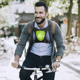 Double-sided LED Turn Signal Bike Pack USB Safety Bag Waterproof Bicycle Backpack Wireless RC Sports Vest Ultralight Riding Bag
