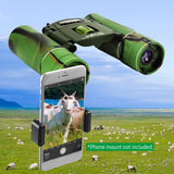 8×21 Compact HD Zoom Binoculars Long Distance High Definition BAK4 Prism Binocular Telescope with Diopter Ring for Bird Watching