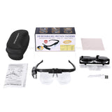 4.5 Power glasses repair magnifying glass six power reading and newspaper repair two LED light sources adjustable