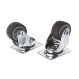 4pcs Mini Small Casters 1 Inch TPE rubber Super Mute Wheels For Bookcase Drawer Flower Racks