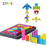 New 27PCS Pop Tetris Jigsaw Puzzle Toys Reliver Stress Toys Anti-stress Toys Pop Its Bubble Sensory Fidget Toy To Relieve Autism