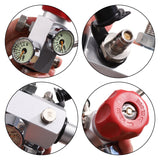 M18X1.5 PCP Tank Dual Gauge Charging Valve Air Filling Station Refill Adapter with 400Bar 6000Psi Gauge 50cm Hose