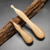 2Pcs Natural Yak Horn Massage Wand Face Body Acupuncture Point Massage Stick Physiotherapy Reflexology Skin Beauty Gua Sha Tool