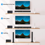 Home TV Wireless Soundbar Detachable Bluetooth 5.0 Speaker HiFi 3D Stereo Passive Powerful Subwoofer Support AUX Optical RCA USB