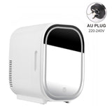 8L Mini Makeup Fridge Portable Cosmetic Refrigerator Compact Glass Panel Led Light Cooler Warmer Freezer Home Car Use