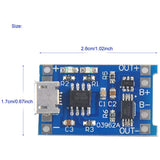 12pcs TP4056 Charging Module 5V Micro USB 1A 18650 Lithium Battery Charging Board with Protection Charger Module