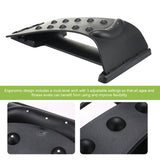 Neck Traction Massager Back Stretcher with Accupressure Points Adjustable Lumbar Support Device